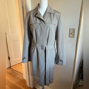 Gallery Tan Beige Trench Coat with Belt water resistant Woman’s size XS